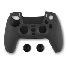 Spartan Gear - Controller Silicon Skin Cover and Thumb Grips (compatible with playstation 5) (colour: Black)