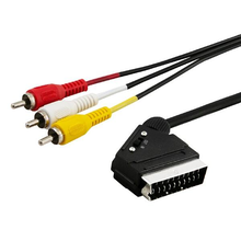 Καλώδιο Scart Savio Audio/video 3xRCA (CINCH) cable 2m CL-133 Black