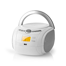 Ραδιόφωνο CD Nedis Boombox με Bluetooth / USB, White