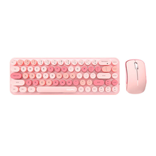 Σετ Πληκτρολόγιο και Ποντίκι Ασύρματο MOFII Bean 2.4G (Pink)