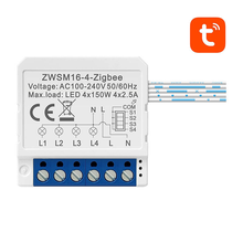Ενδιάμεσος Διακόπτης Smart ZigBee Avatto ZWSM16-W4 TUYA