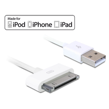 Καλώδιο 30pin to USB A iPhone Delock 1.80m white