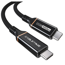 Καλώδιο USB Cabletime Type-C CT-USB4, 100W, 8K, 40Gbps, 1m, μαύρο