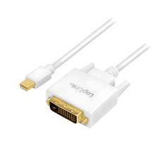 Καλώδιο Mini DisplayPort Logilink DP 1.2 to DVI, White 1,8m