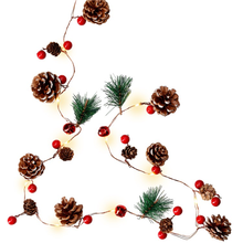 Χριστουγεννιάτικα Λαμπάκια Goobay LED Pine Cones & Red Berries 60274, 3000K, 20 LED, 2.2m