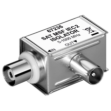 SAT isolator Goobay 67235, γωνιακό, 5MHz - 1000MHz, ασημί
