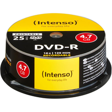 DVD-R Intenso 4,7GB 25pcs CaseBox printable inkjet 16x