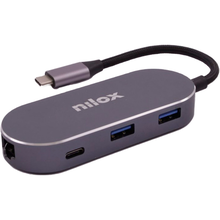 USB Hub Nilox NXDSUSBC02 Γκρι