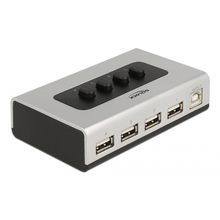 HDMI Switch Delock USB Type B σε 4x USB 87762, bidirectional, ασημί