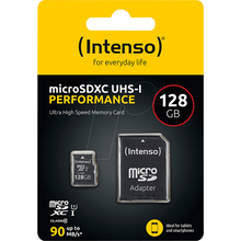 Κάρτα Μνήμης microSDXC 128GB Intenso Class 10 UHS-I U1 Performance