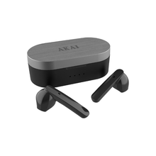 Bluetooth Handsfree Akai BTE-J10B Μαύρα V5.0 in-ear με μεταλλική βάση