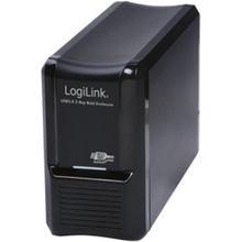 Θήκη Σκληρού Δίσκου LogiLink 8.9cm (3,5") USB 3.0/2-Bay Raid black Alu