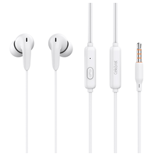 Handsfree Ακουστικά Celebrat με μικρόφωνο G26, 3.5mm, 1.2m, λευκά