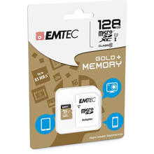 Κάρτα Μνήμης Micro SDXC 128GB Emtec CL.10 Gold