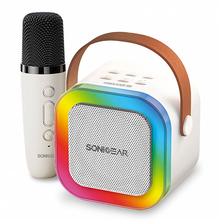 Karaoke Sonic Gear IOX K200 Bluetooth 5.1 HOME PORTABLE with Wireless MIC White