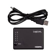 HDMI Splitter Logilink 1x4-Port, 4K/30Hz, slim black
