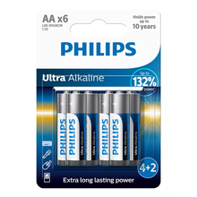 Αλκαλικές Μπαταρίες Philips Ultra LR6E6BP/10, AA LR6 1.5V, 6τμχ