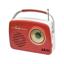 Φορητό Ραδιόφωνο Ρετρό Akai APR-11R USB/SD/AUX Red